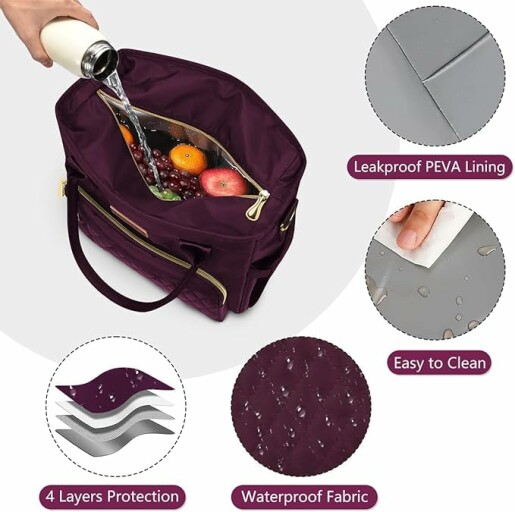 MIYCOO Lunch Bag in use, showcasing its spacious compartments.