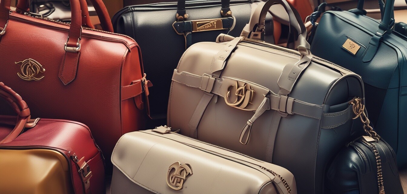 Different designer handbag logos for authentication