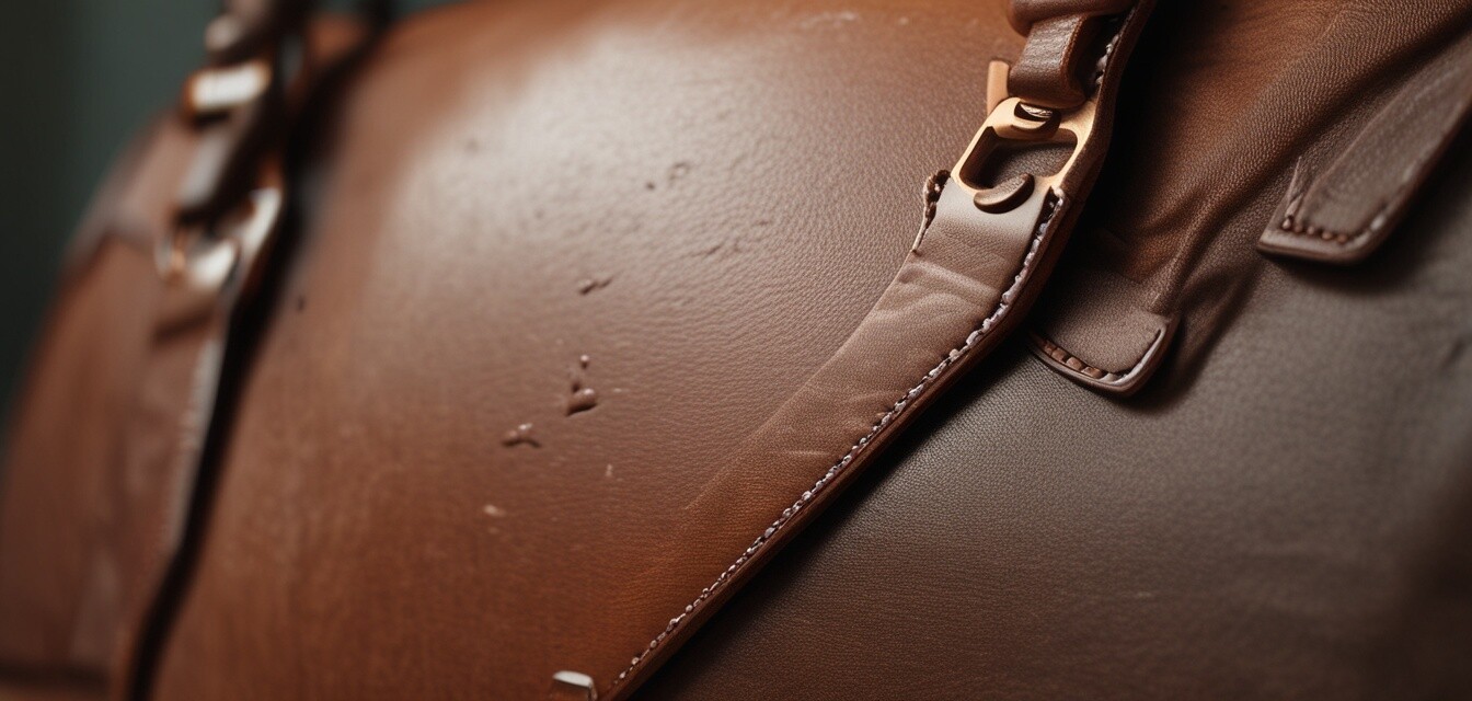 Cleaning a leather handbag