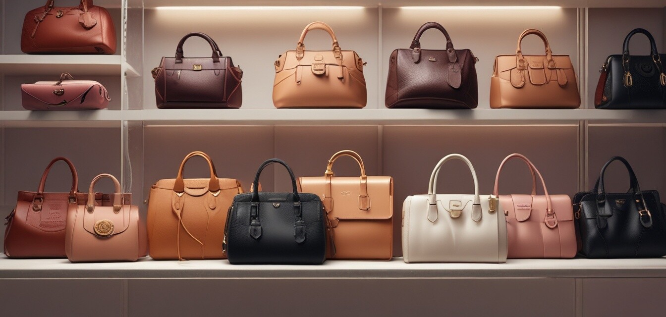 Luxury handbags display