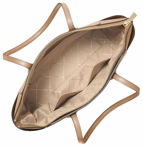 Top view of an open tote bag showing the interior.